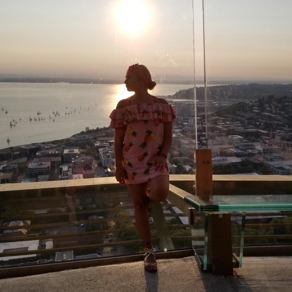 Forever 21 Pineapple Off the Shoulder Dress